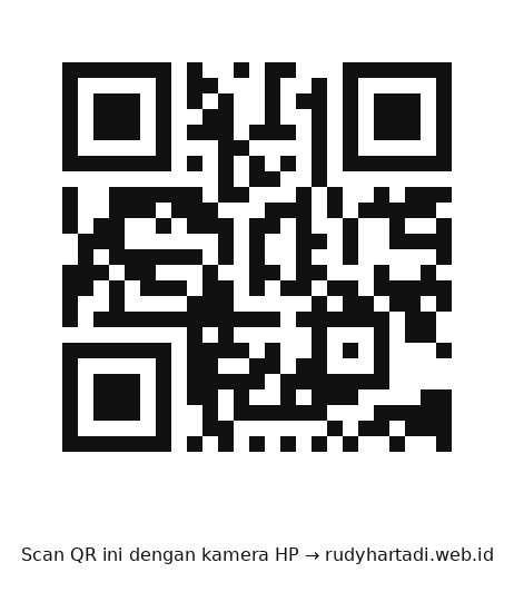 Contoh QR code yang bisa dipindai mengarah ke rudyhartadi.web.id